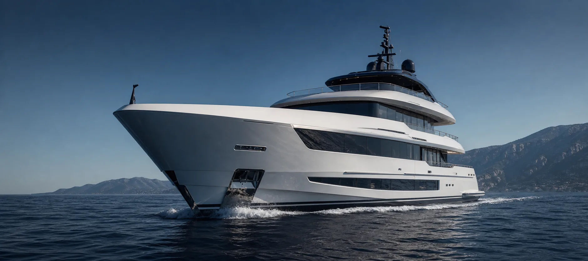 Bow. Close above the water. This is where you see the shape of the hull.