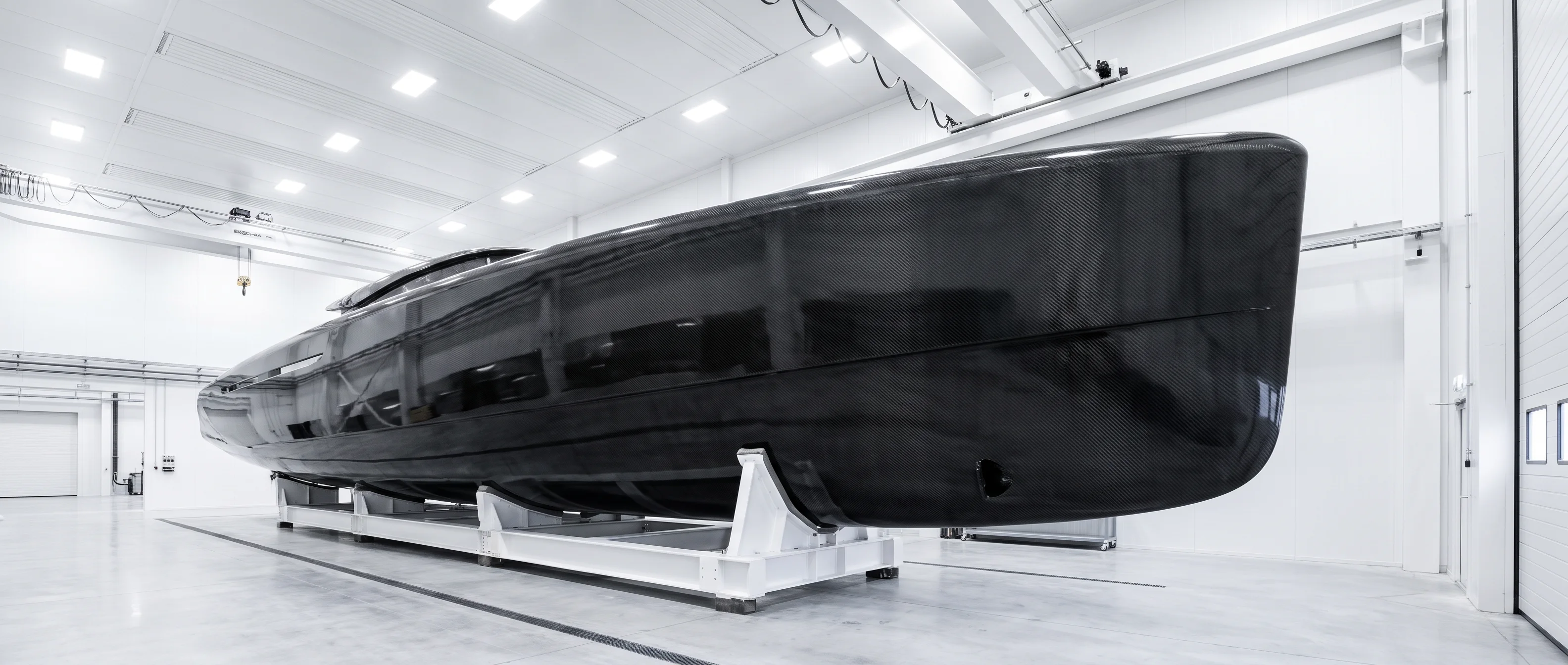 Carbon hull in the yard hall